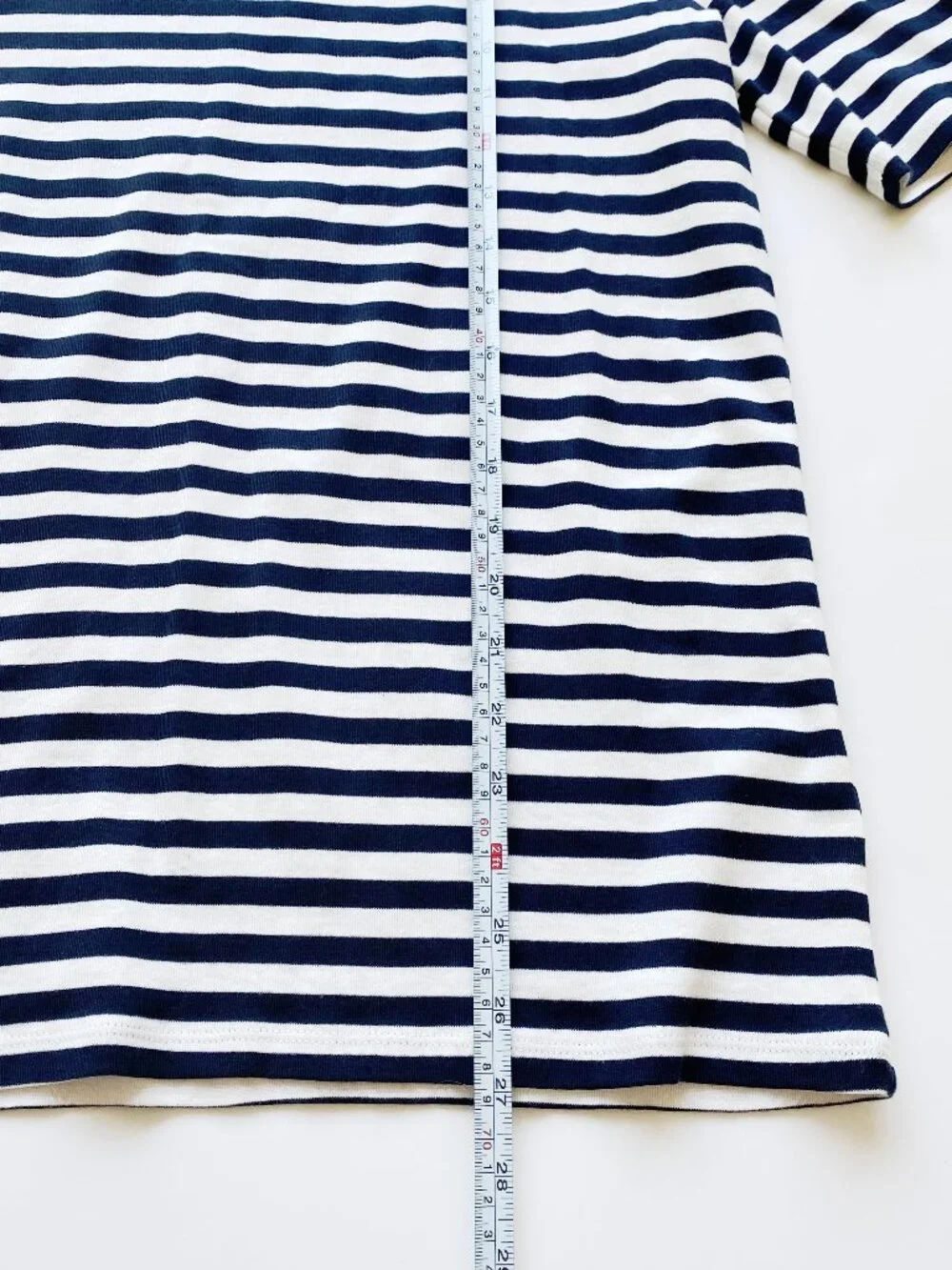 J.Crew Cotton Perfect Fit Striped Tee Black White XL